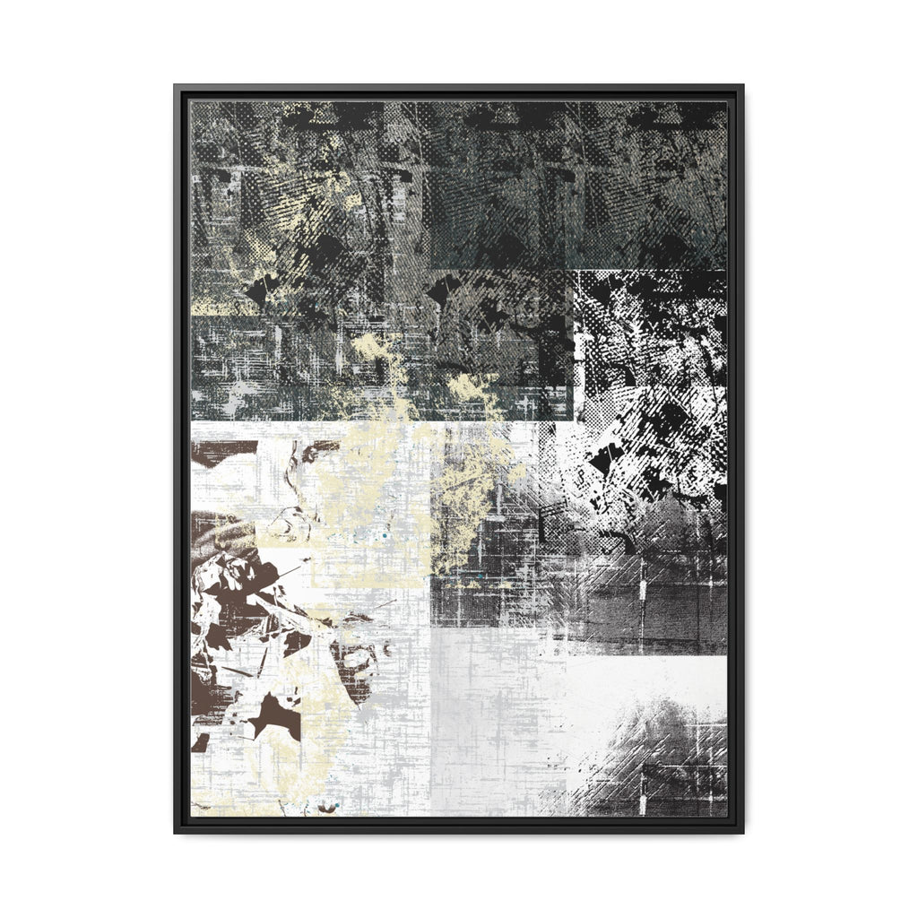 Abstract Grunge Matte Canvas Framed Wall Art