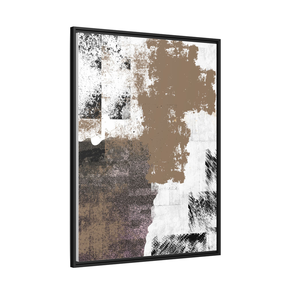 Abstract Neutral Brushstroke Matte Canvas Print — Framed Wall Art